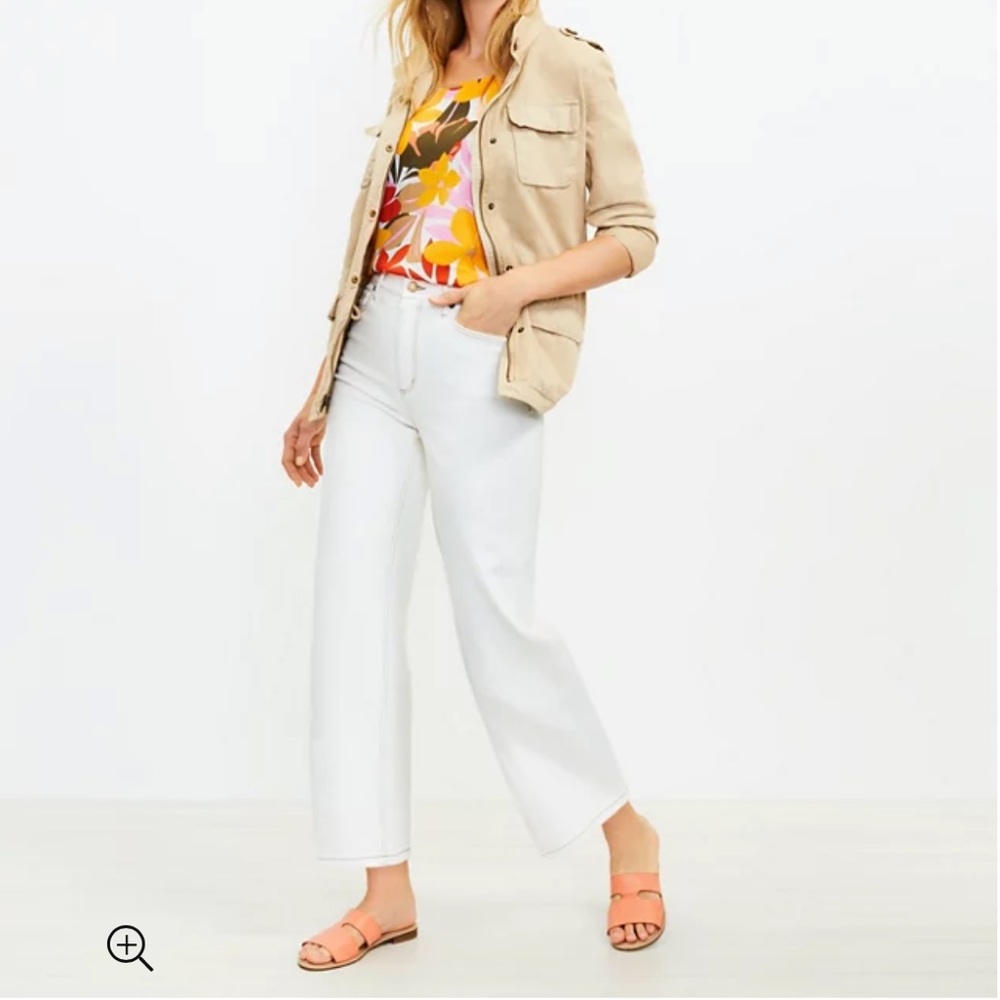 High Rise Wide Leg Crop Jeans